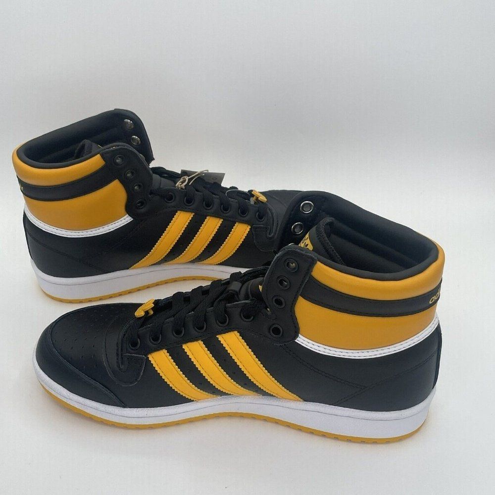 Adidas Top Ten Hi Top Mens Basketball Shoes Black Gold FZ5888 NEW - Picture 8 of 11